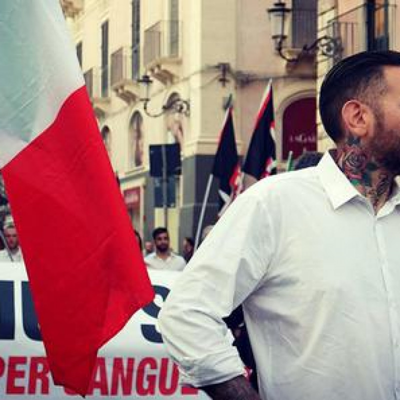 Massimo Ursino, leader siciliano di Forza Nuova, a Roma