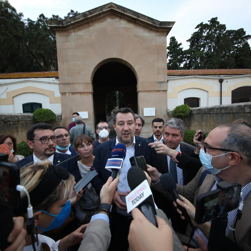 Matteo Salvini a Palermo lo scorso 22 ottobre