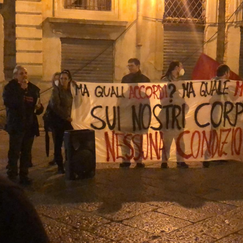 Il sit-in di Palermo Pride davanti a Palazzo delle Aquile