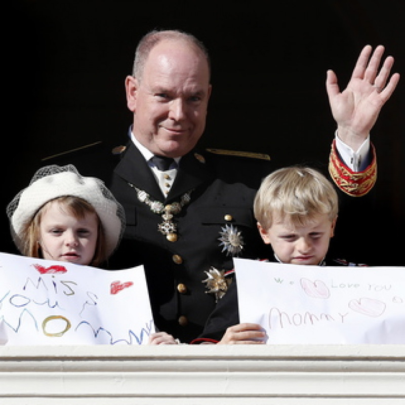 Il principe Albert II con Jacques e Gabriella