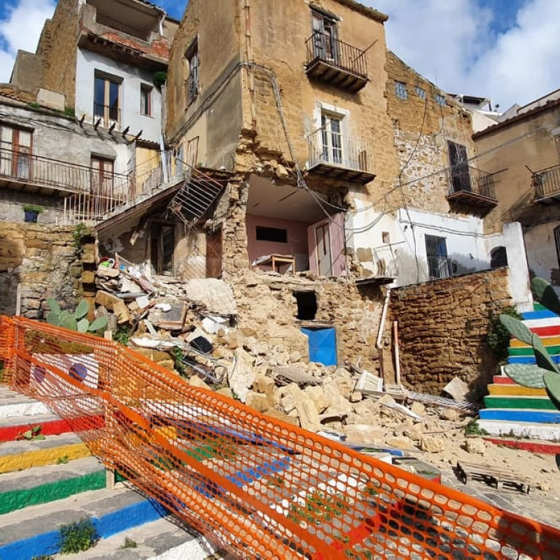 Il recente crollo nel centro storico di Agrigento