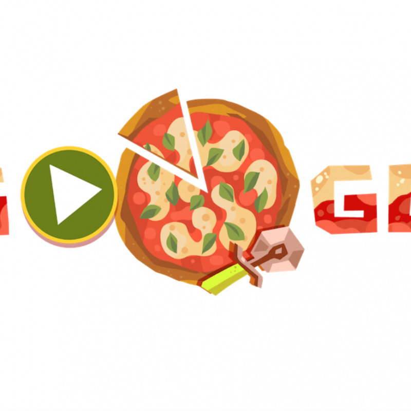 Il doodle di Google dedicato alla pizza