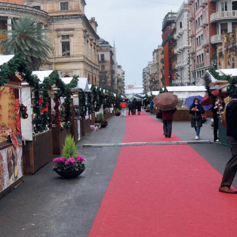 Il mercatino di Natale dello scorso anno in centro a Palermo