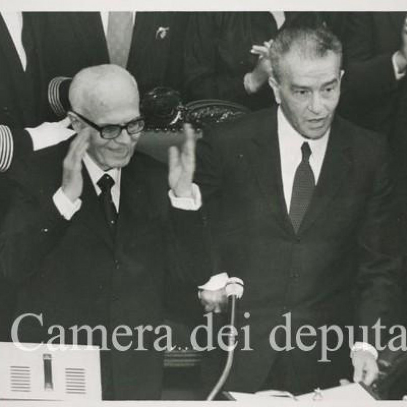 Sabato 8 Luglio 1978: Sandro Pertini eletto presidente della Repubblica, qui con il presidente della Camera, il comunista Pietro Ingrao