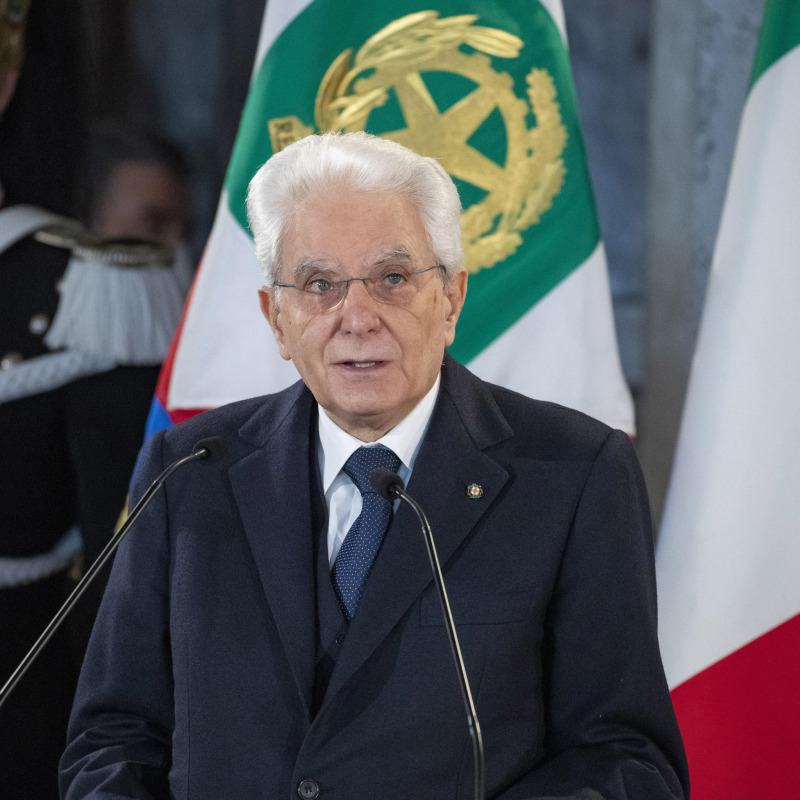Il presidente della Repubblica italiana Sergio Mattarella