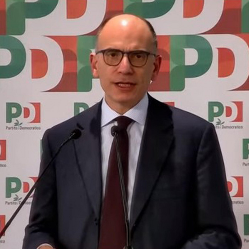 Il segretario del Pd, Enrico Letta, parla alla Direzione del partito