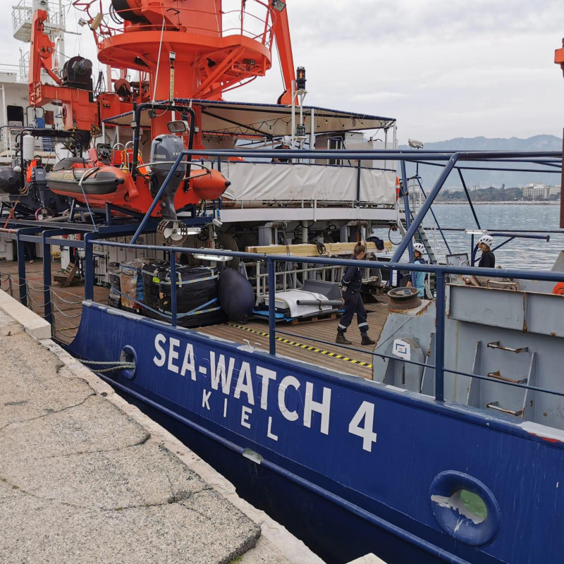 La Sea Watch 4 al porto di Palermo in una foto di un anno fa