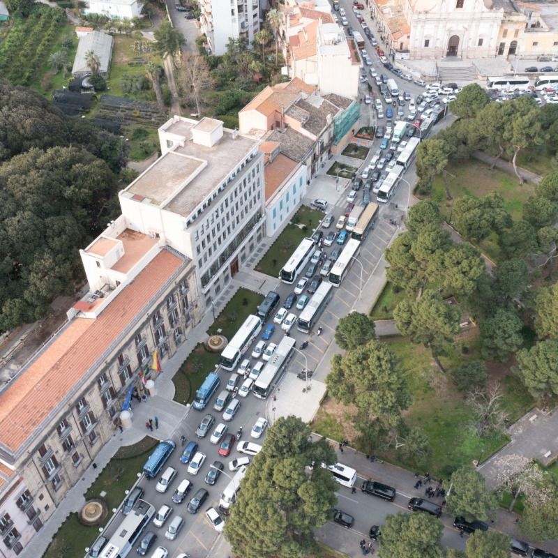 La protesta dei bus turistici di martedì scorso a Palermo