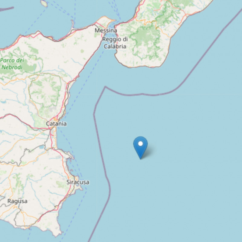 Terremoto nel mar Ionio meridionale