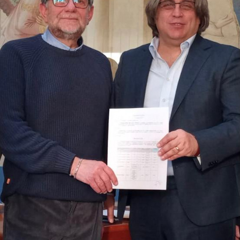 Il presidente Karol Marco Zummo (a destra) con padre Piero Puglisi