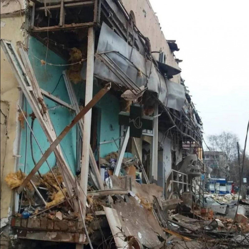 La casa di Ilona distrutta, a Izjum, un piccolo centro vicino a Kharkiv