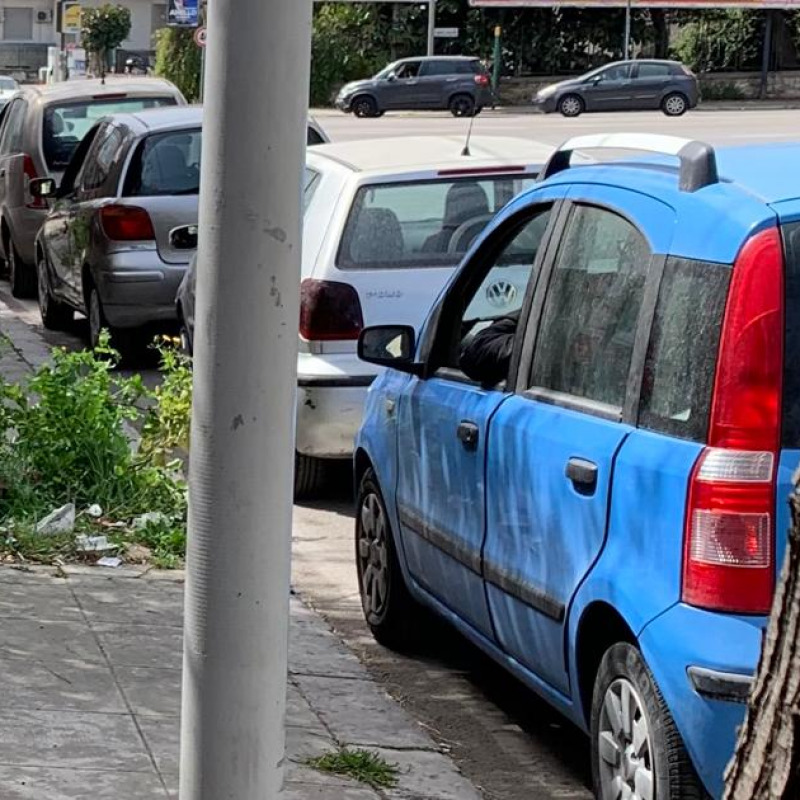 Auto in fila per l'ingresso al drive-in della Fiera del Mediterraneo