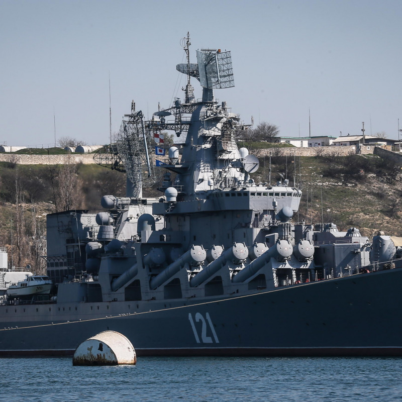 L'incrociatore lanciamissili Moskva in una foto del 2014