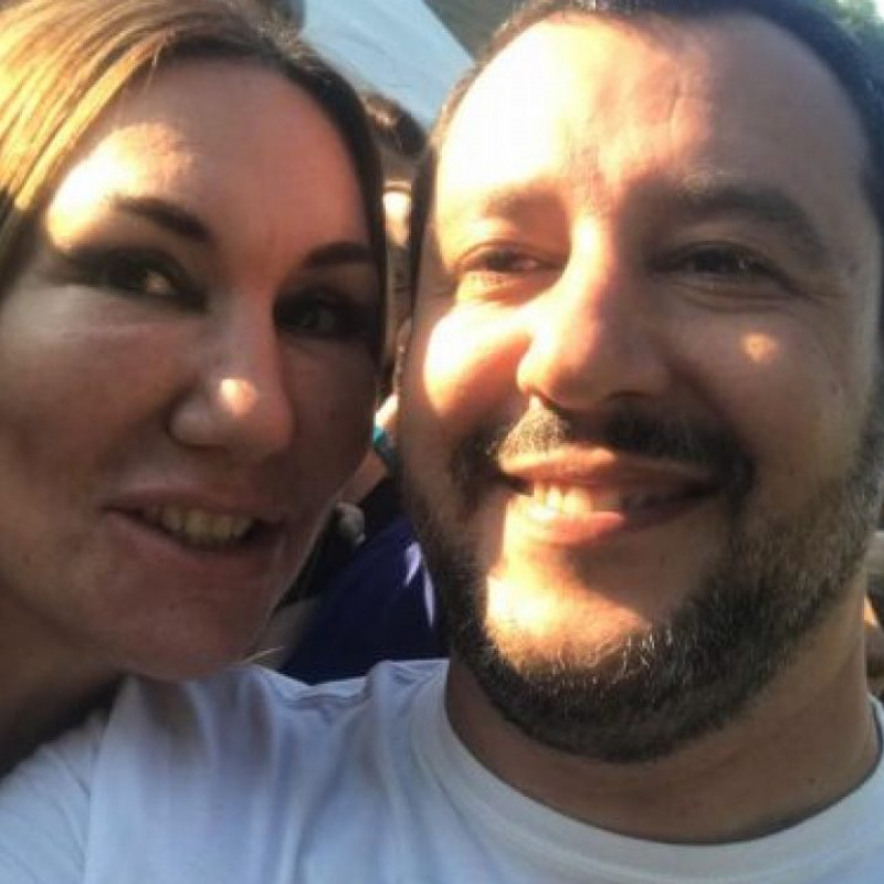 Daniela Bruno con Matteo Salvini