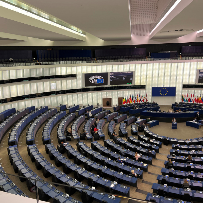 Emiciclo Parlamento europeo a Strasburgo