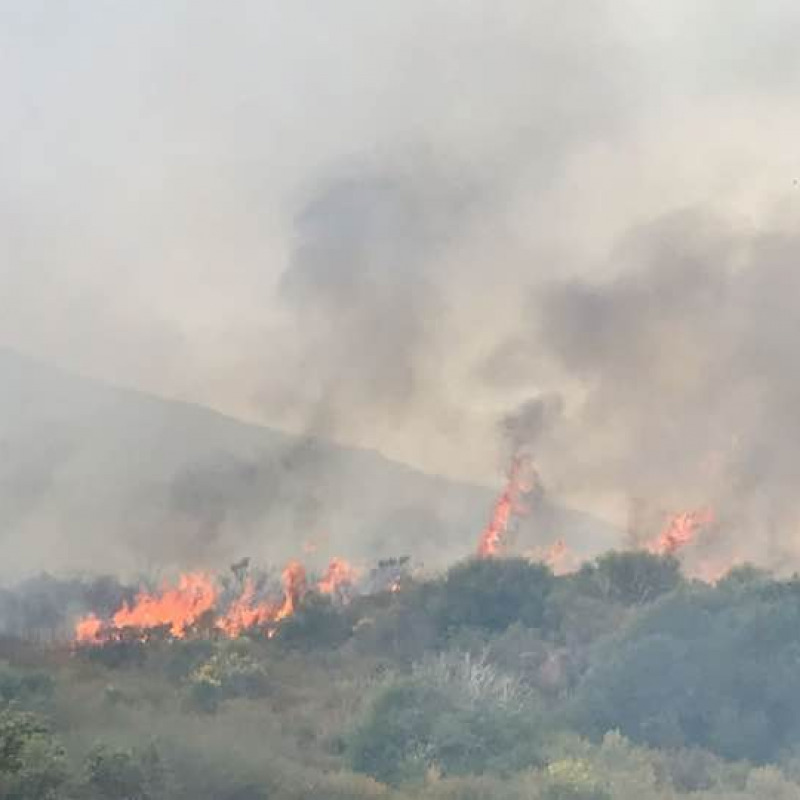 Incendio a Stromboli (foto di Bartolino Leone)