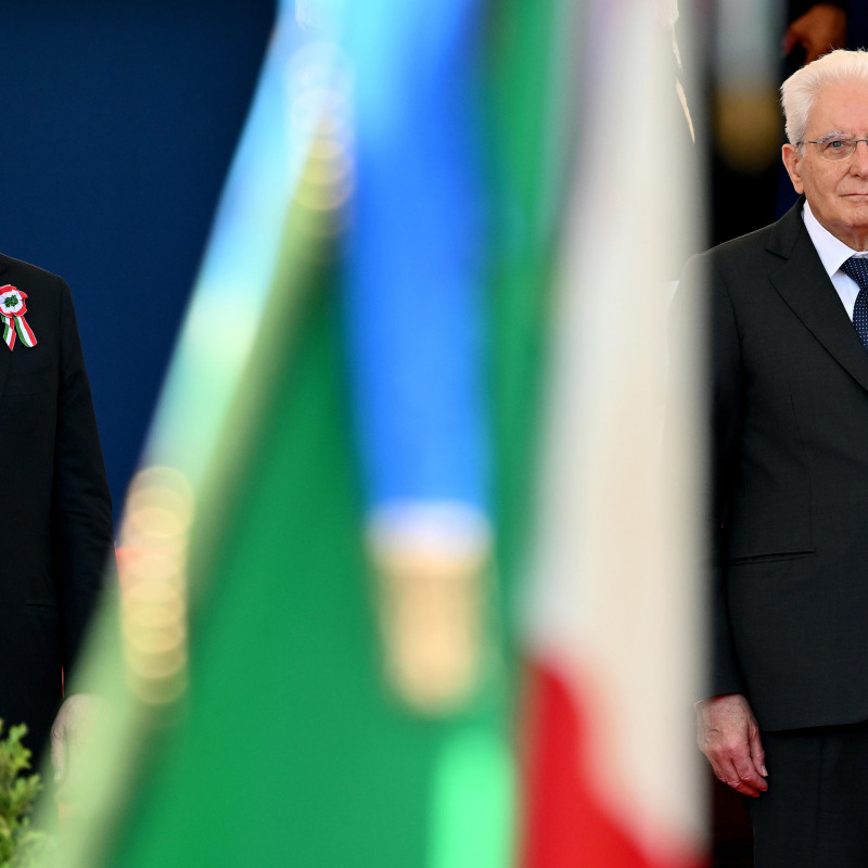 Il presidente Sergio Mattarella e il capo del Governo Mario Draghi