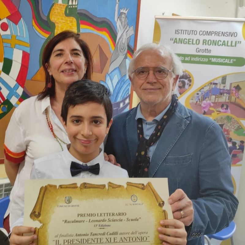 Antonio Tancredi Cadili, vincitore del Premio letterario “Racalmare Leonardo Sciascia Scuola”