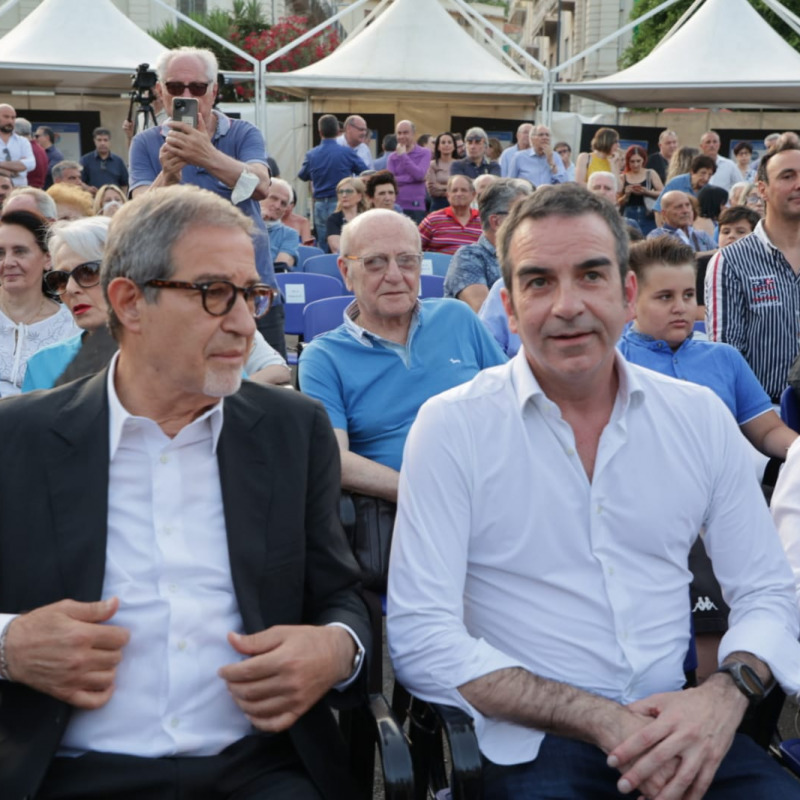 Musumeci a Messina con il presidente della Calabria Roberto Occhiuto e il candidato sindaco Maurizio Croce