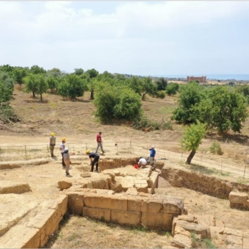 Gli scavi alla Valle dei Templi di Agrigento