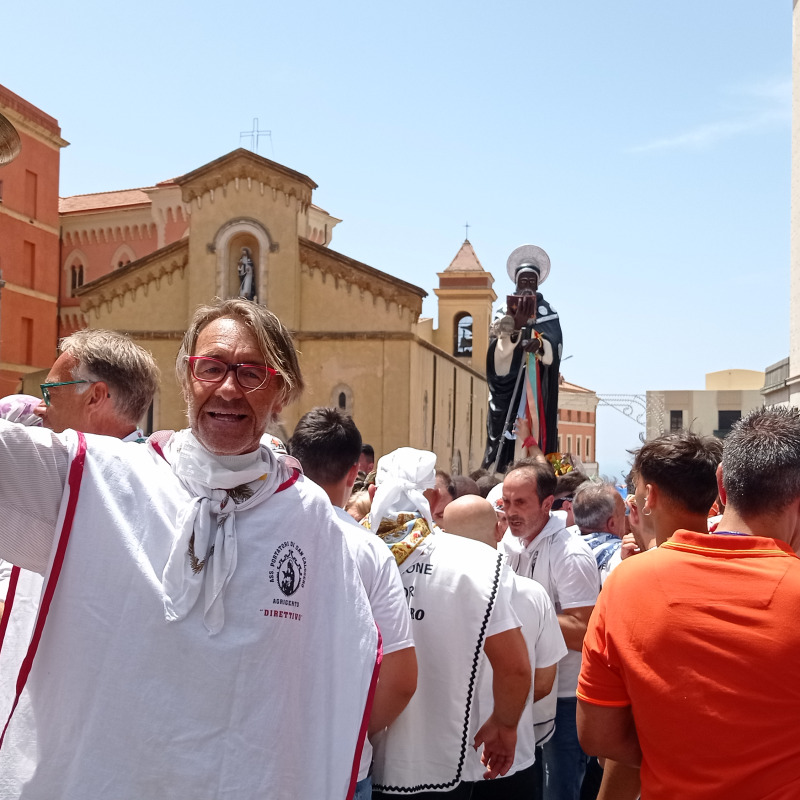 Un momento della processione di San Calogero