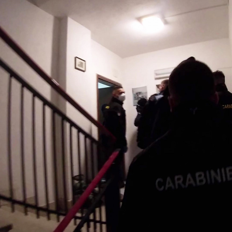 Un frame dal video diffuso dai carabinieri impegnati nell'operazione Vento