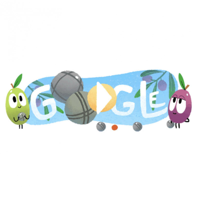 Il doodle di google dedicato al gioco delle bocce