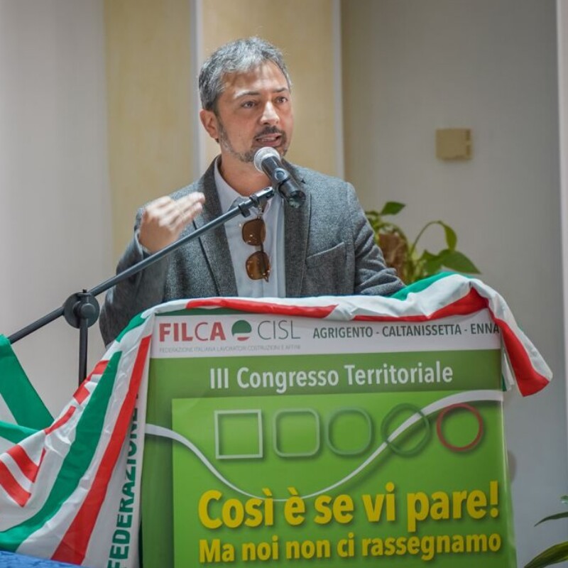 Paolo D'Anca, segretario della Filca Cisl Sicilia