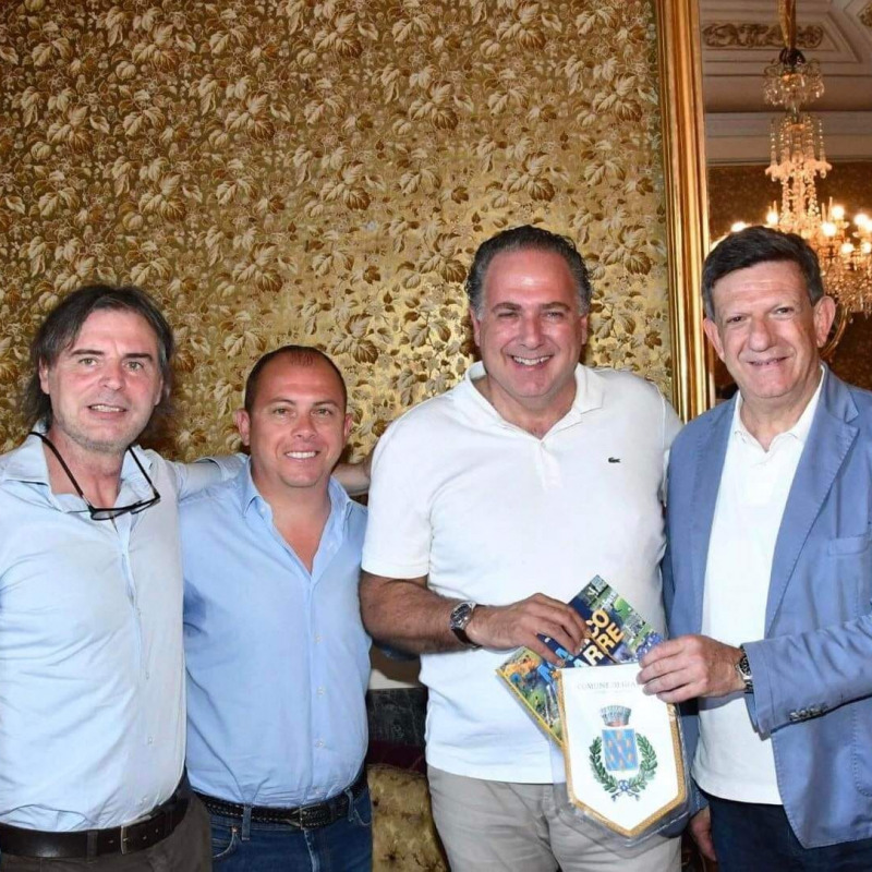 L’assessore Cavallaro, Mancini e il sindaco Leo Cantarella