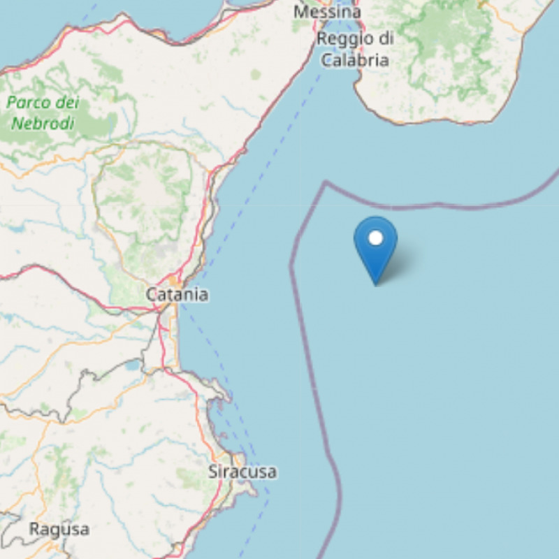Scossa di terremoto al largo di Catania