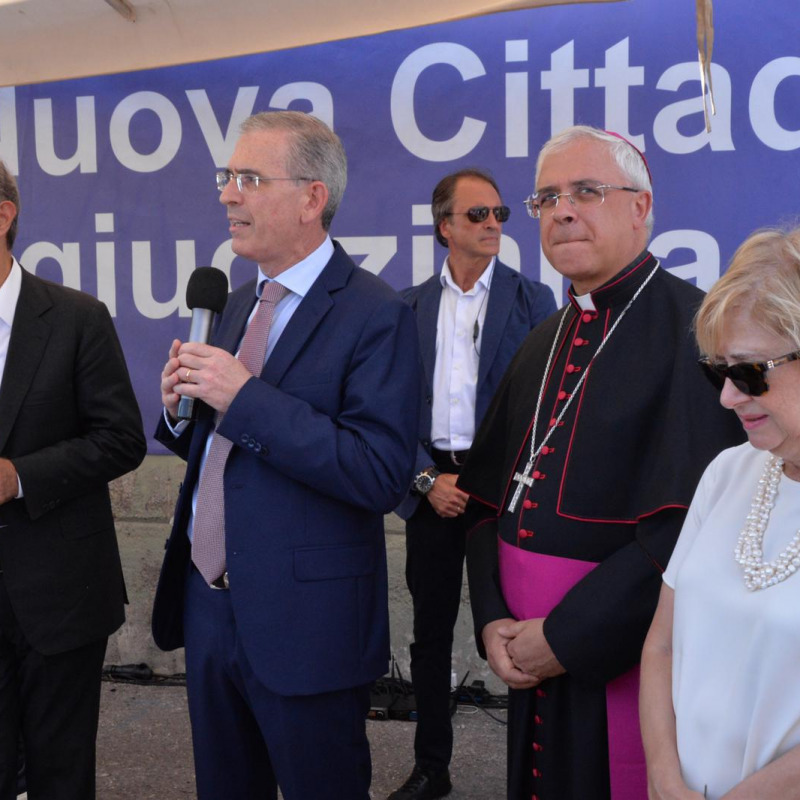 Nello Musumeci a Catania per l'inaugurazione della Cittadella giudiziaria (foto Salvo Giuffrida)