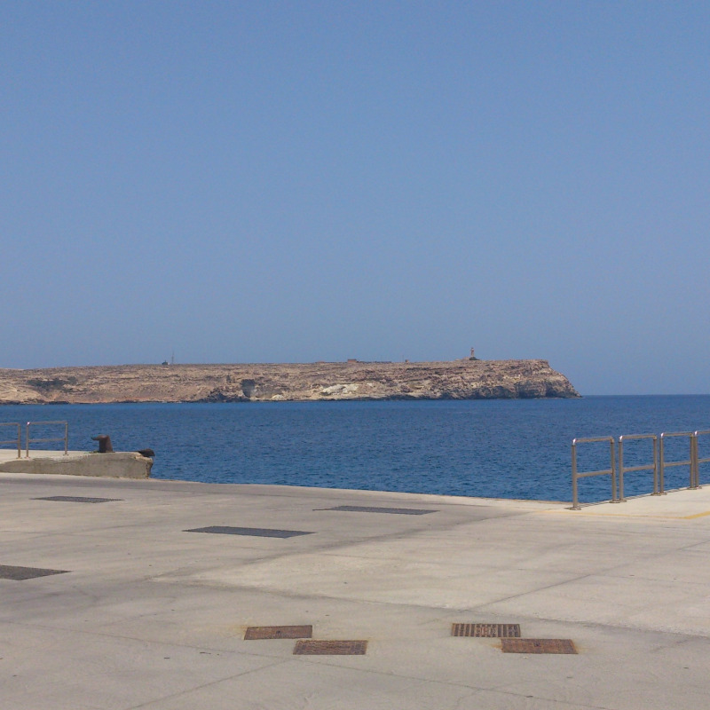 La banchina di Cala Pisana, a Lampedusa