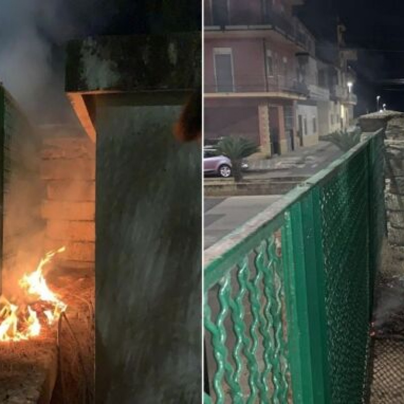 L'incendio a Villa Idria nelle foto pubblicate dal sindaco Lentini
