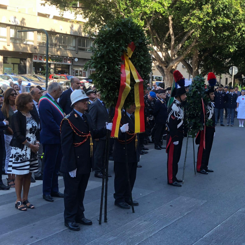 La commemorazione del maresciallo Ievolella (dal profilo Facebook del sindaco Lagalla)