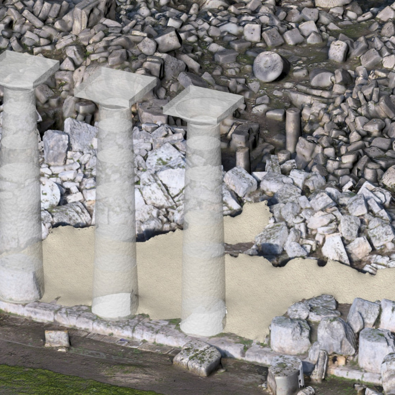 La ricostruzione virtuale delle colonne