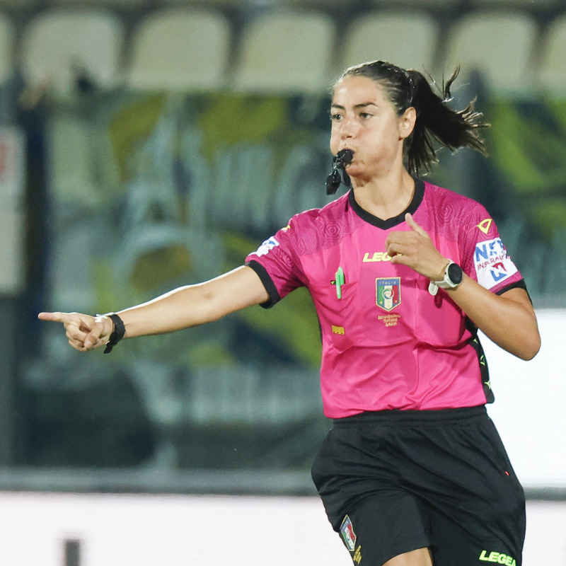 Maria Sole Ferrieri Caputi durante la partita Modena-Frosinone di Serie B