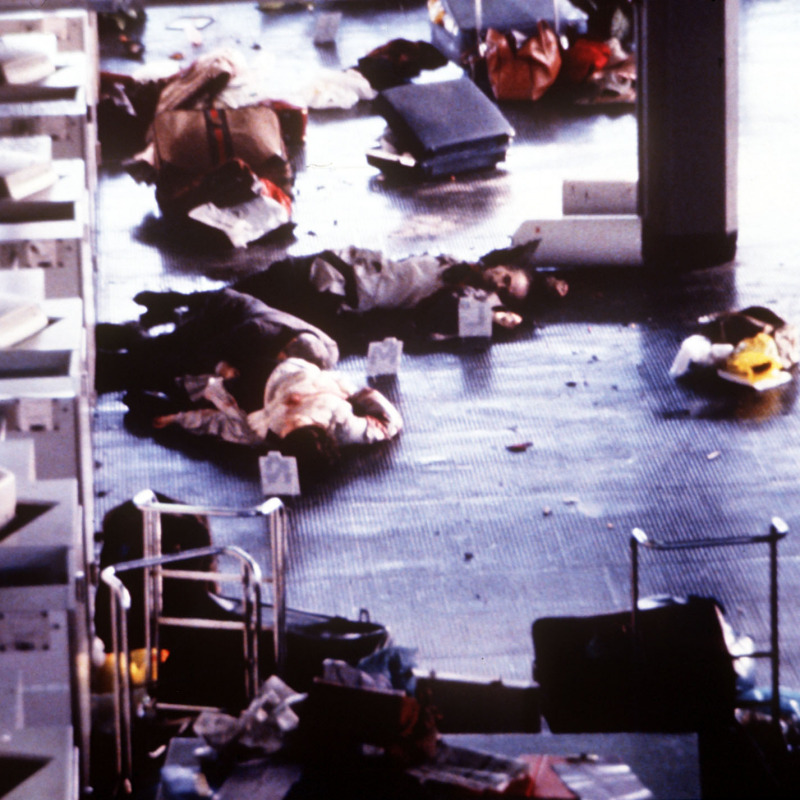 Foto storica dell'attentato a Fiumicino