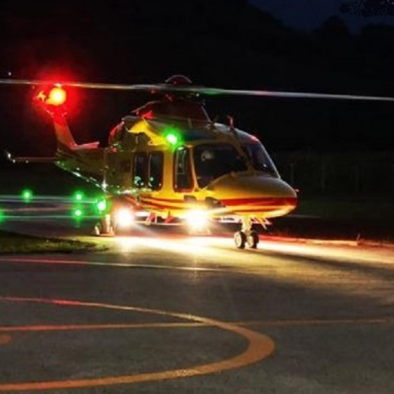 L'elisoccorso a Lipari (foto notiziarioeolie.it)