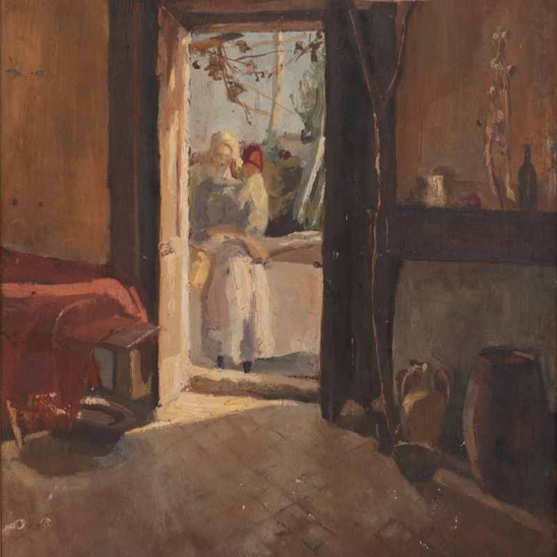 Interno a Morra, olio su tavola 1925-28