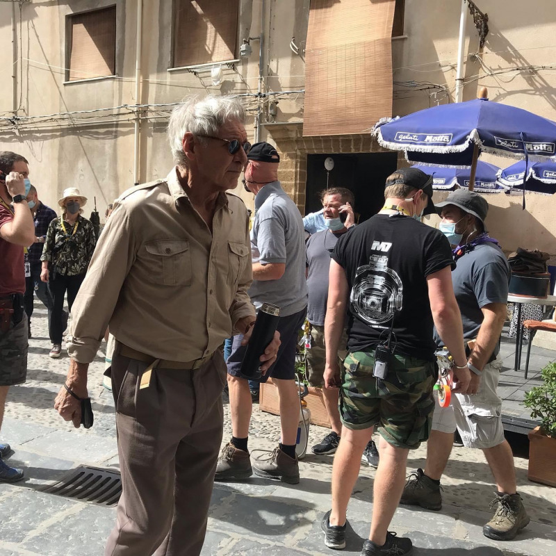 Harrison Ford per le strade di Cefalù durante le riprese del film