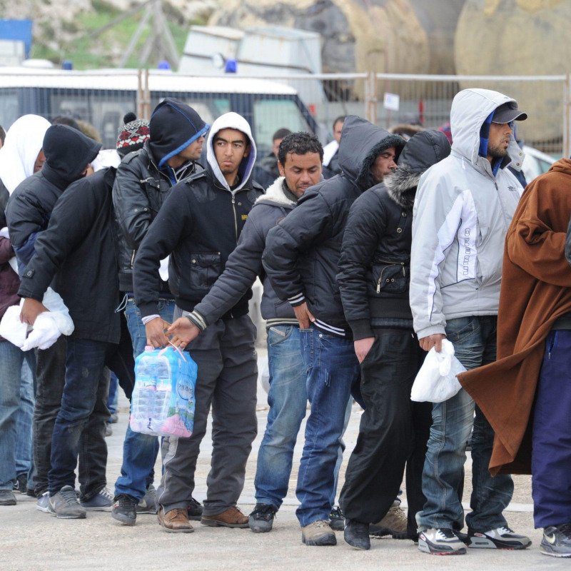 Migranti sbarcati a Lampedusa in una foto d'archivio