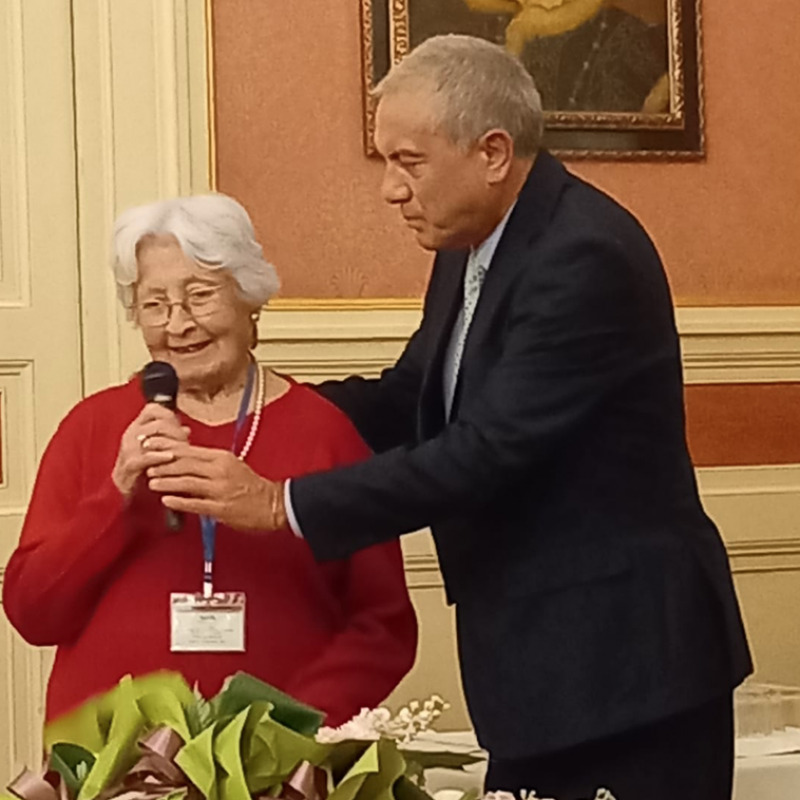 Mariaconcetta Cricchio, prima presidente del Telefono Amico Palermo, durante la cerimonia per il 50° anniversario di fondazione