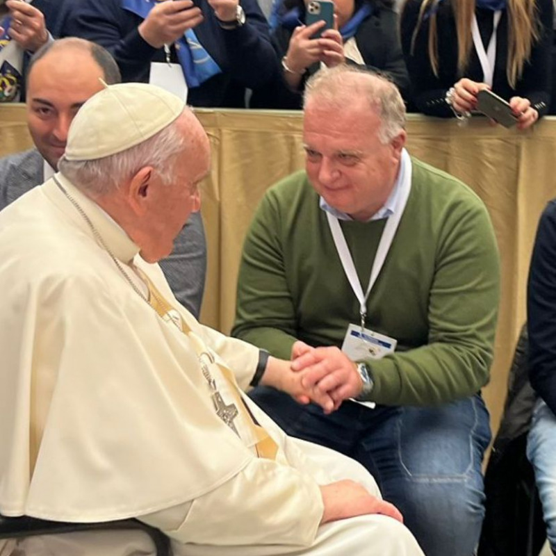 Il Papa con Piergiuseppe De Luca