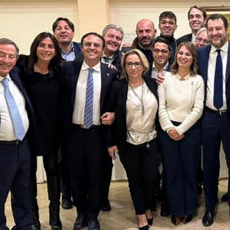 Foto ricordo con Salvini a Palermo