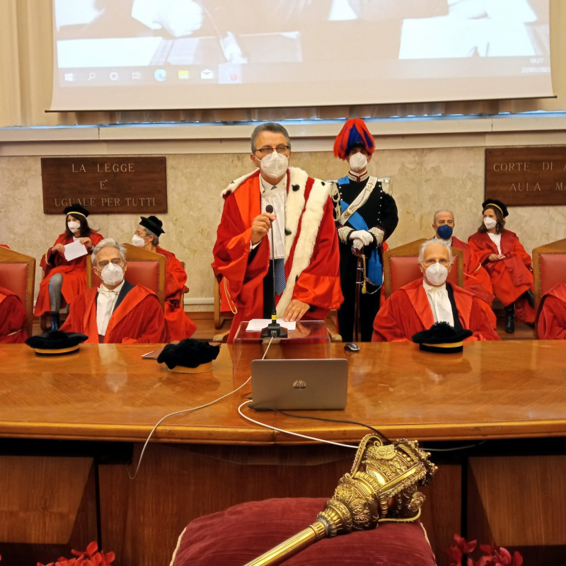 Matteo Frasca all'inaugurazione dell'anno giudiziario del 2022