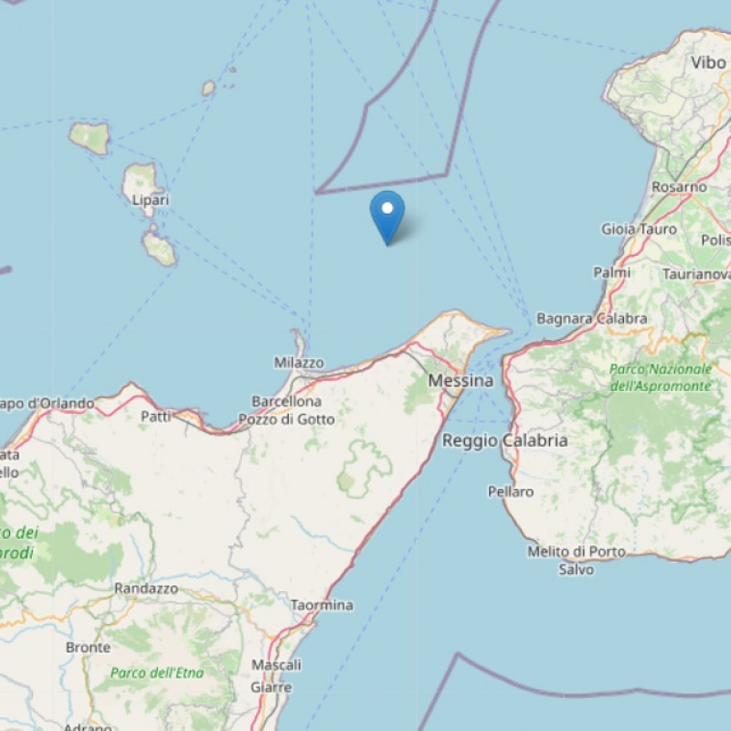 Terremoto lungo la costa Messinese del 4 gennaio