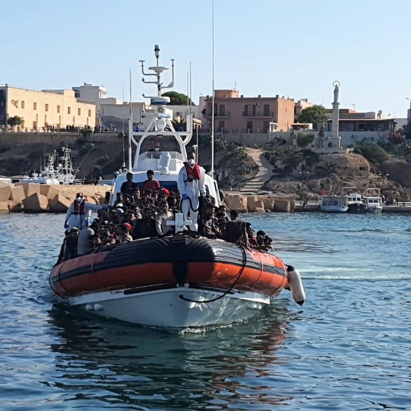 Sbarco di migranti a Lampedusa
