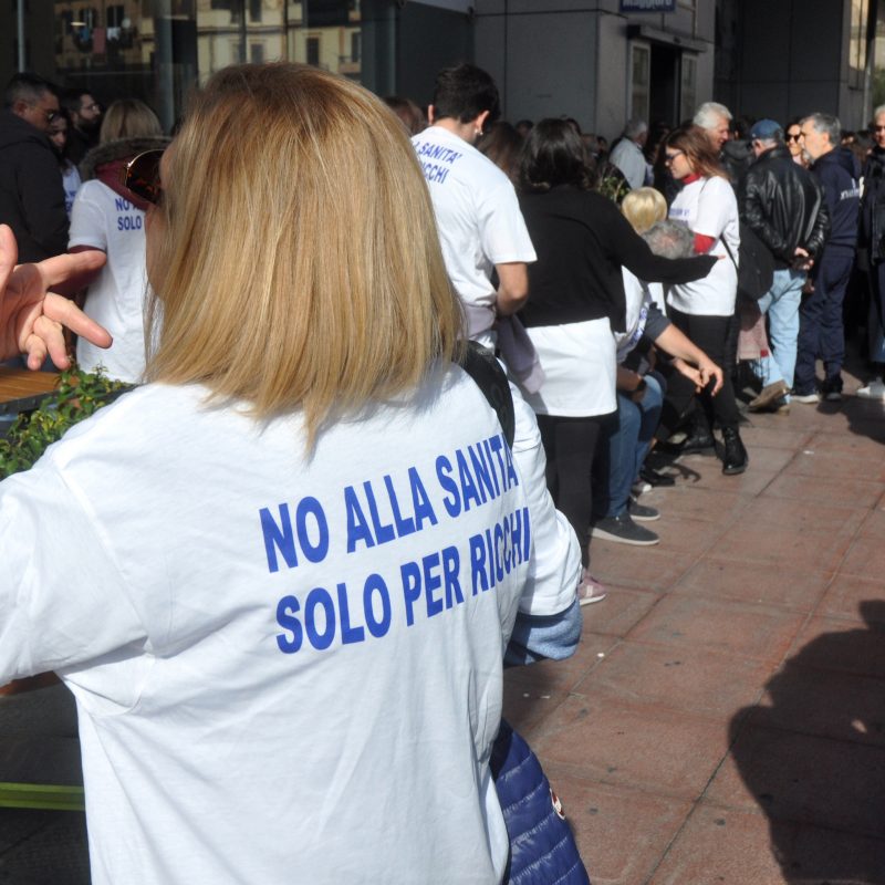 Palermo.Protesta titolari e dipendenti dei laboratori d'analisi.. Ph.Alessandro Fucarini