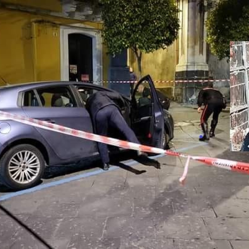 I carabinieri sul luogo del delitto, nel riquadro Francesco Ilardi