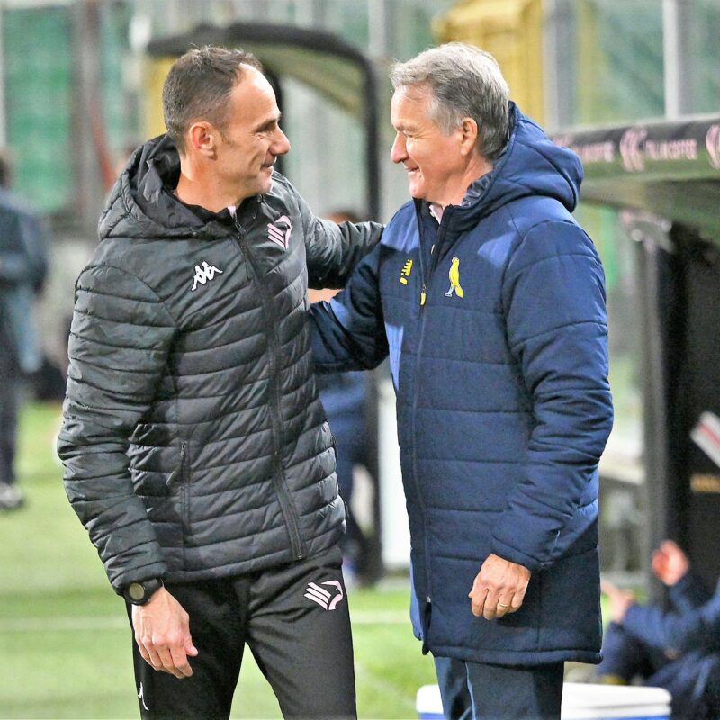 Lanna con l'allenatore del Modena Tesser (foto Puglia)